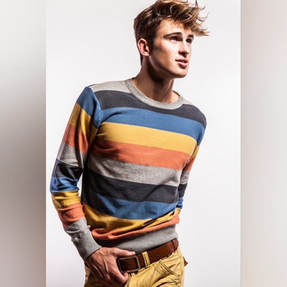 Jack & Jones Multicolor Striped Crewneck Sweater